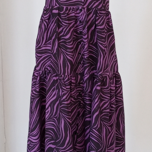 En Saison purple and black Tiger Tiered maxi dress - Picture 9 of 9